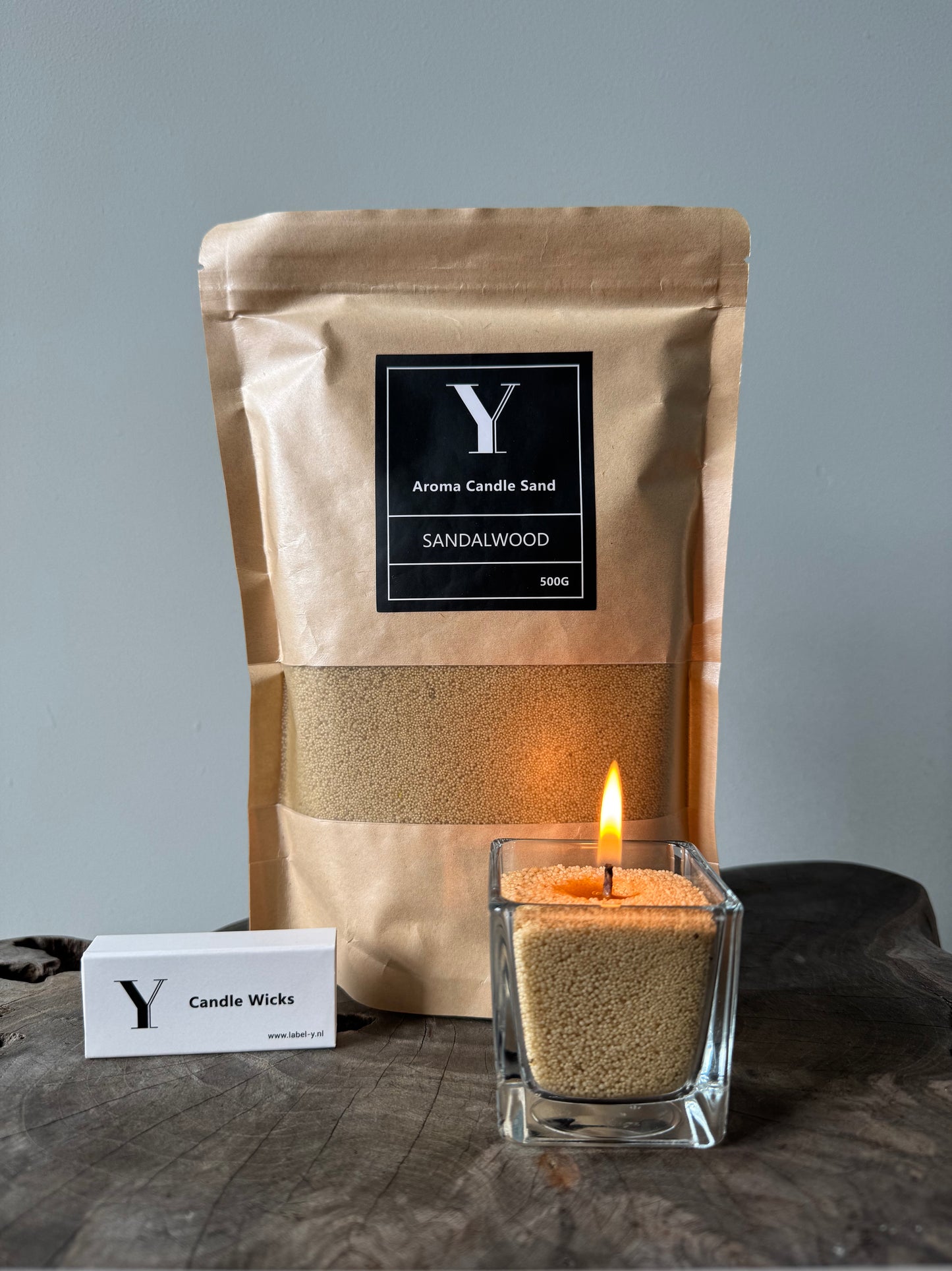 Aroma Candle Sand Geur Kaarsenzand Sandalwood
