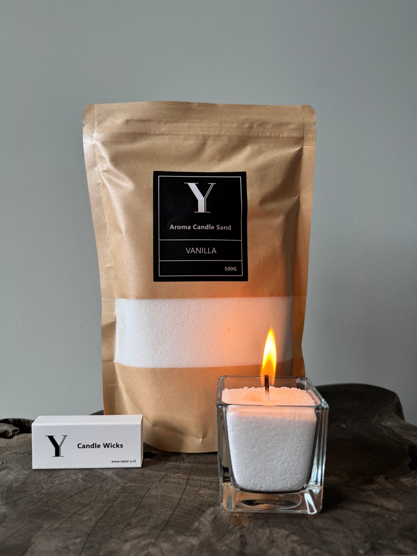 Aroma Candle Sand Geur Kaarsenzand Vanilla Vanille