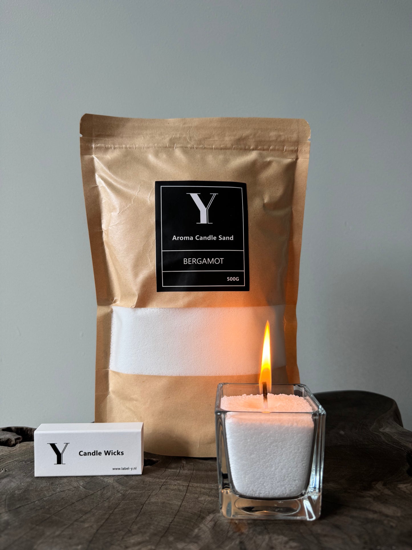 Aroma Candle Sand Geur Kaarsenzand Bergamot