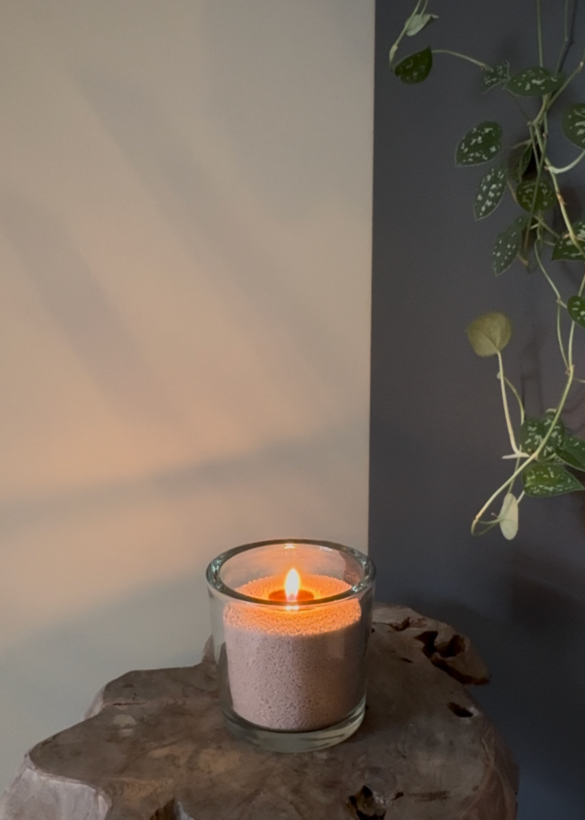 Aroma Candle Sand Geur Kaarsenzand glas rond